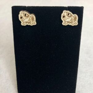 Tangled Pascal Wood Stud Earrings